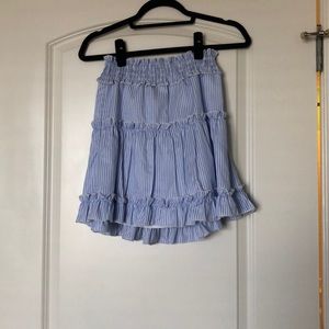 Blue and White Skirt
